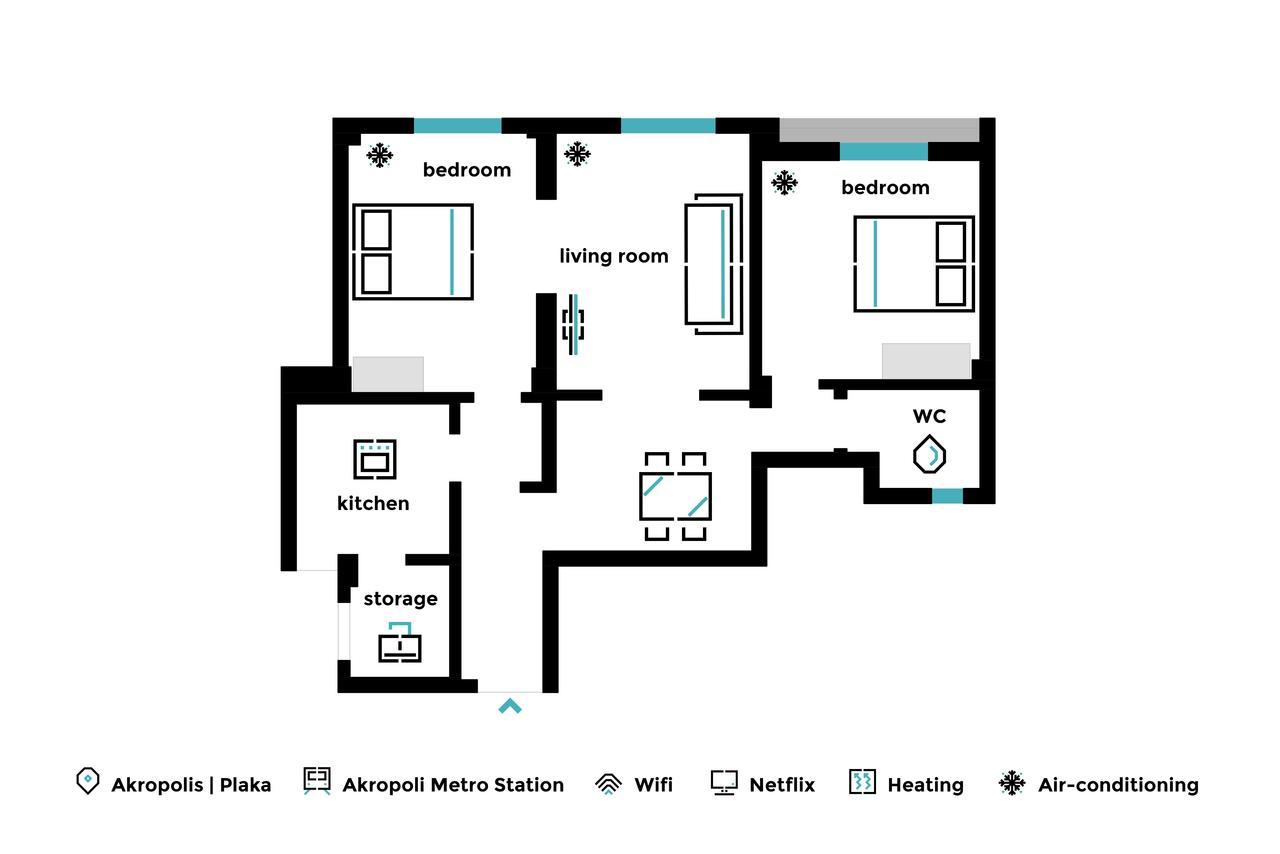 Acropolis Heart 2Bd Apartment In Plaka By Upstreet 아테네 외부 사진